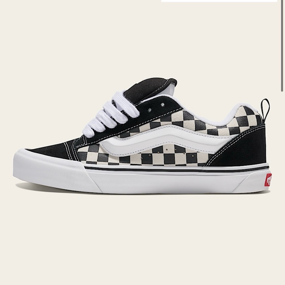 Vans Knu Skool Black and White Checkerboard Shoes